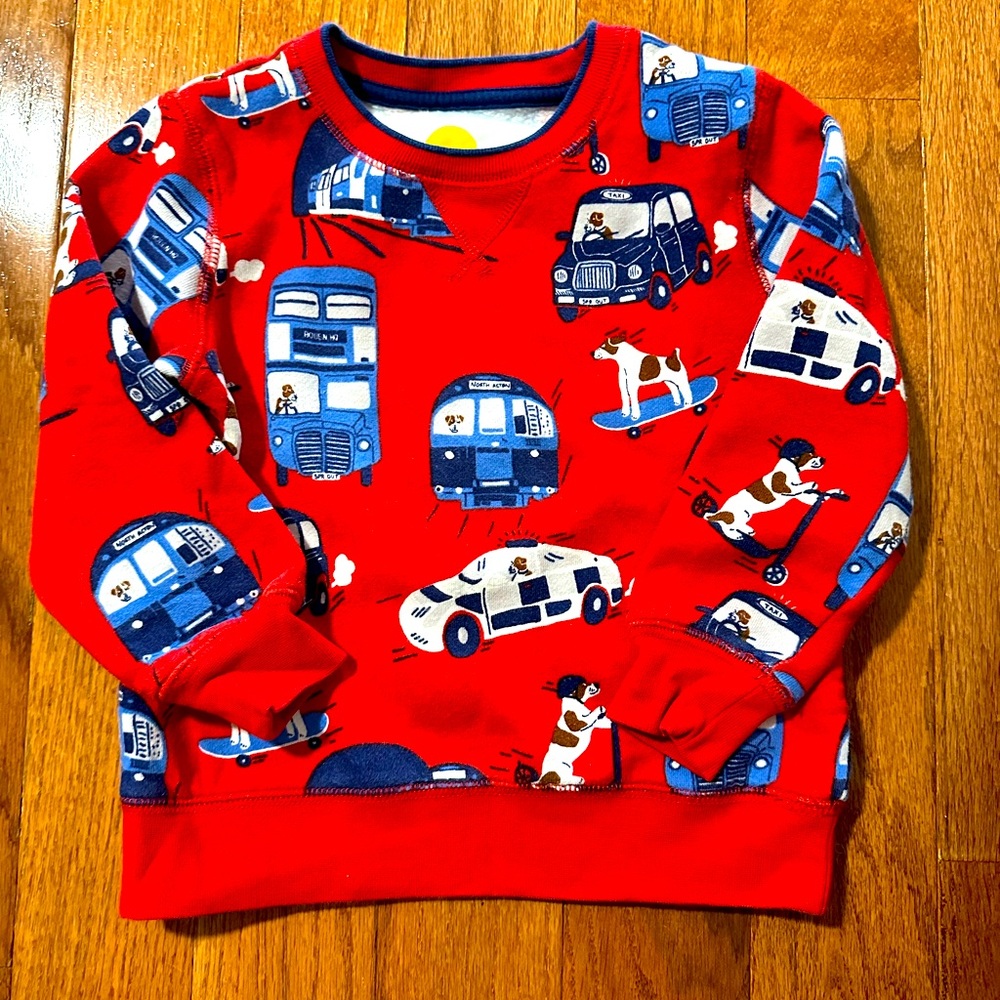 Mini Boden Doggie and London Bus Sweatshirt